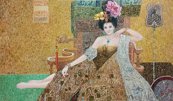 陈崇平作品1《杨贵妃》101x171cm 2016年